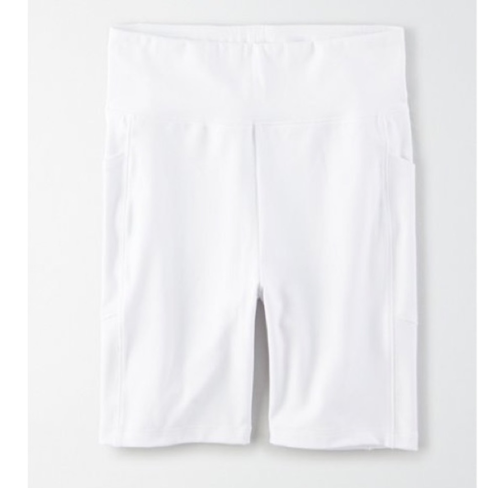 American Eagle white biker shorts with